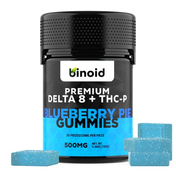 Binoid Delta 8+THC-P Gummies Blueberry Pie