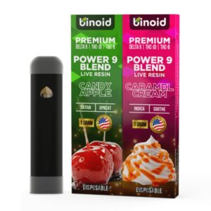Binoid Power 9 Blend Live Resin Disposable 1g Candy Apple