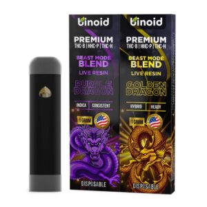 Binoid Beast Mode Blend Live Resin Disposable 1g Purple Dragon