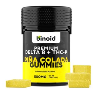 Binoid Delta 8+THC-P Gummies Pina Colada