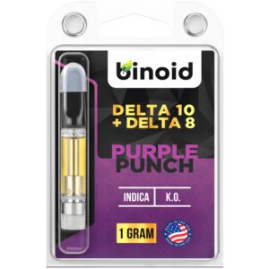 Binoid Delta 10+Delta 8 Cartridge Purple Punch